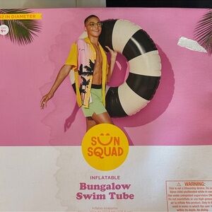 Two (2) Inflatable Bungalow Swim Tube - Bright Yellow Box
